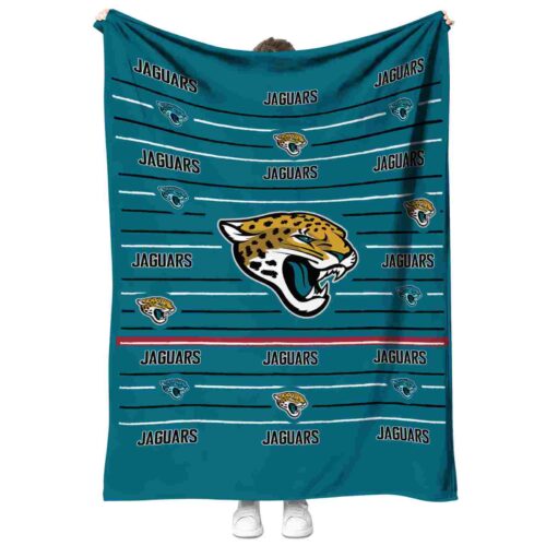 jacksonville jaguars striped pattern teal blanket best selling