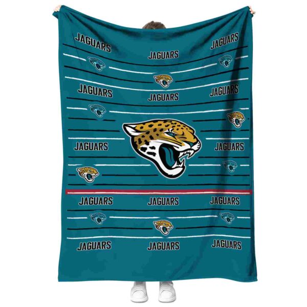 jacksonville jaguars striped pattern teal blanket best selling