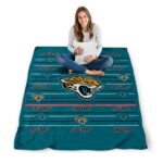 jacksonville jaguars striped pattern teal blanket high quality