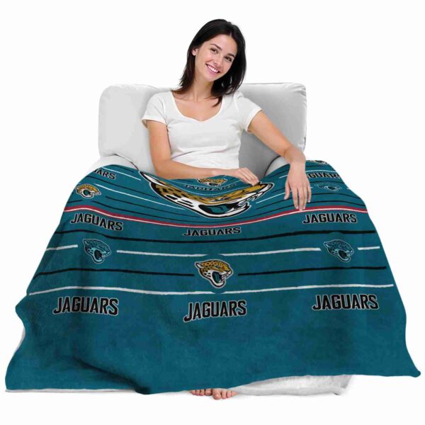 jacksonville jaguars striped pattern teal blanket latest model