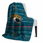 jacksonville jaguars striped pattern teal blanket top rated