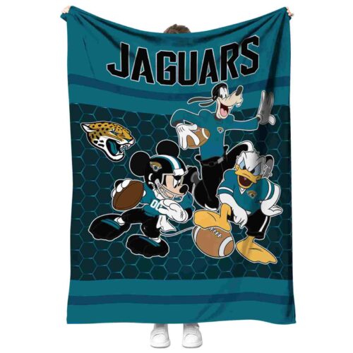 jacksonville jaguars three musketeers teal blanket best selling