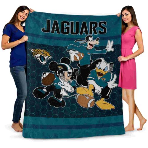 jacksonville jaguars three musketeers teal blanket fashion forward