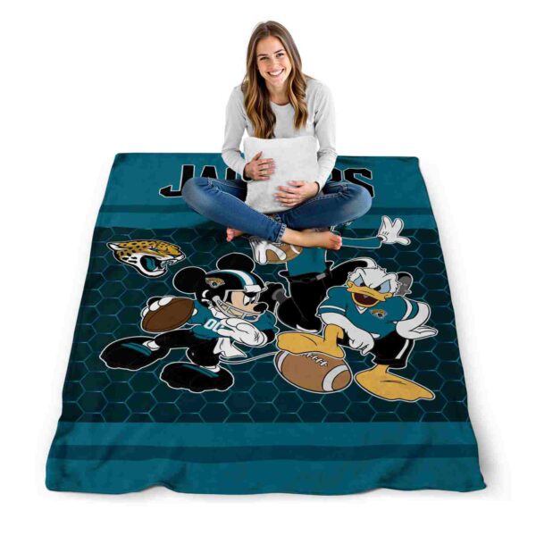 jacksonville jaguars three musketeers teal blanket high quality