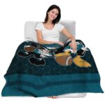 jacksonville jaguars three musketeers teal blanket latest model