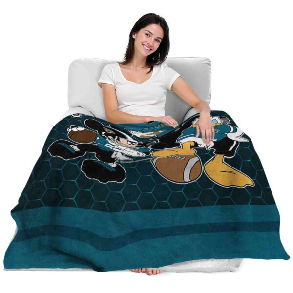jacksonville jaguars three musketeers teal blanket latest model