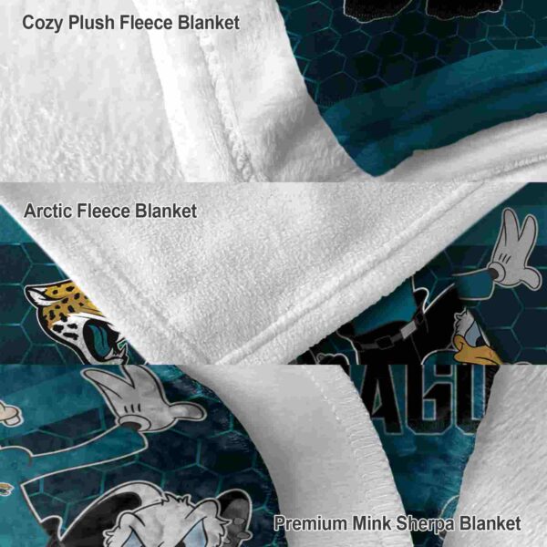 jacksonville jaguars three musketeers teal blanket premium grade
