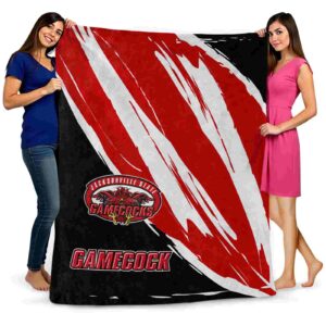 jacksonville state gamecocks brushstrokes red white blanket fashion forward