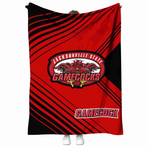 jacksonville state gamecocks diagonal stripes red blanket best selling