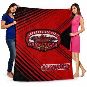 jacksonville state gamecocks diagonal stripes red blanket fashion forward