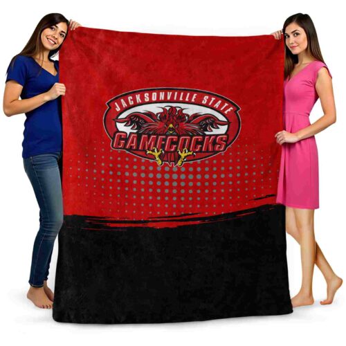 jacksonville state gamecocks gradient dots red blanket fashion forward