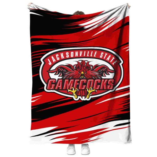 jacksonville state gamecocks paint streaks red white blanket best selling