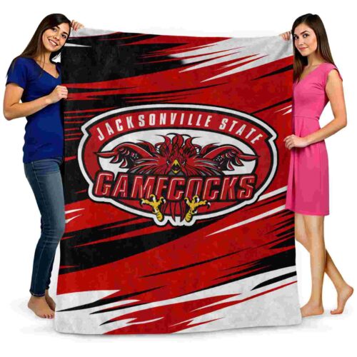 jacksonville state gamecocks paint streaks red white blanket fashion forward