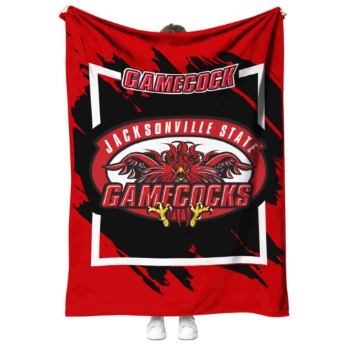 jacksonville state gamecocks splatter effect red blanket best selling