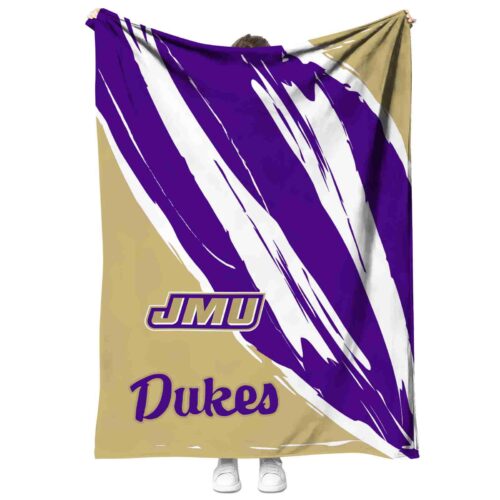 james madison dukes brushstrokes purple white blanket best selling