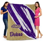 james madison dukes brushstrokes purple white blanket best selling