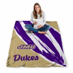 james madison dukes brushstrokes purple white blanket best selling