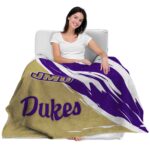 james madison dukes brushstrokes purple white blanket best selling