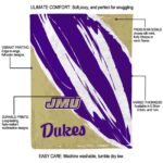 james madison dukes brushstrokes purple white blanket best selling