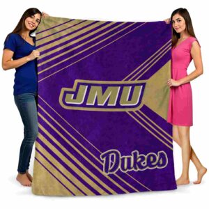 james madison dukes diagonal stripes purple blanket fashion forward