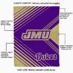 james madison dukes diagonal stripes purple blanket best selling
