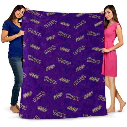 james madison dukes diehard fans purple blanket fashion forward