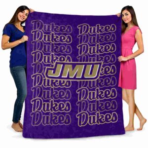 james madison dukes fan pride purple blanket fashion forward