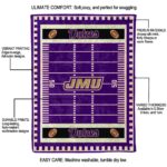 james madison dukes football field purple blanket best selling