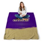 james madison dukes gradient dots purple blanket high quality