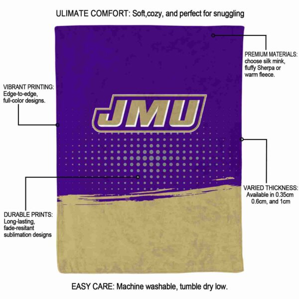 james madison dukes gradient dots purple blanket new arrival