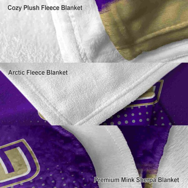 james madison dukes gradient dots purple blanket premium grade