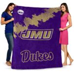 james madison dukes grunge texture purple blanket best selling