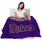 james madison dukes grunge texture purple blanket best selling