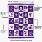 james madison dukes mickey minnie purple white blanket best selling