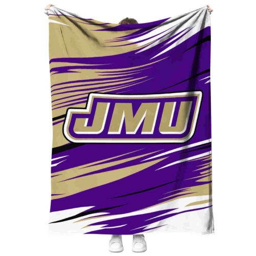 james madison dukes paint streaks purple white blanket best selling