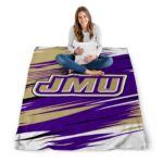 james madison dukes paint streaks purple white blanket best selling