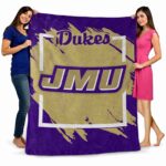 james madison dukes splatter effect purple blanket best selling