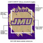 james madison dukes splatter effect purple blanket best selling