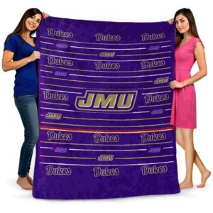 james madison dukes striped pattern purple blanket fashion forward