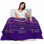 james madison dukes striped pattern purple blanket best selling