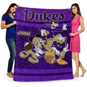 james madison dukes three musketeers purple blanket fashion forward
