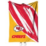 kansas city chiefs brushstrokes red white blanket best selling