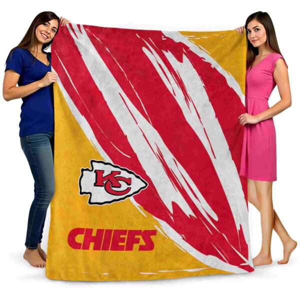 kansas city chiefs brushstrokes red white blanket fashion forward