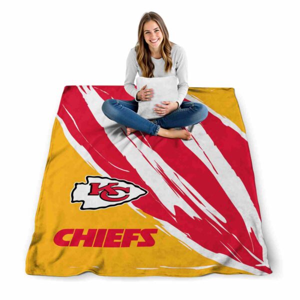 kansas city chiefs brushstrokes red white blanket high quality