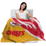 kansas city chiefs brushstrokes red white blanket latest model