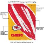 kansas city chiefs brushstrokes red white blanket new arrival