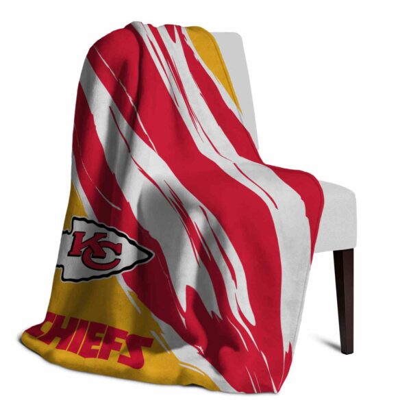 kansas city chiefs brushstrokes red white blanket top rated