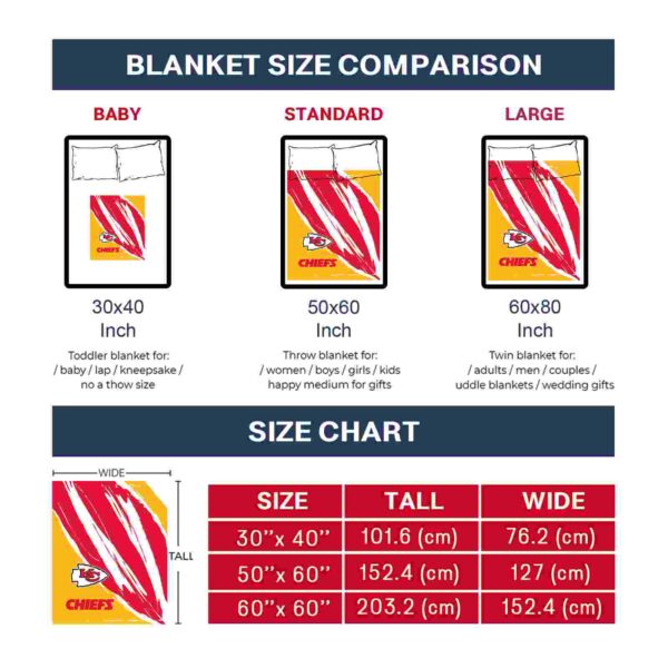 kansas city chiefs brushstrokes red white blanket trendy