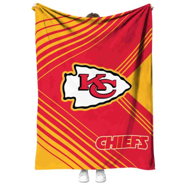 kansas city chiefs diagonal stripes red blanket best selling