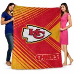 kansas city chiefs diagonal stripes red blanket fashion forward